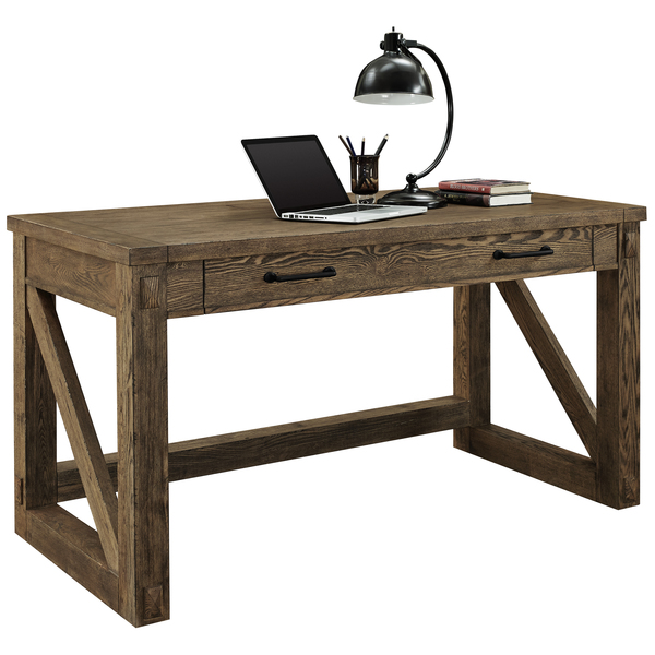 Avondale Writing Desk, 58" X 28" X 31", Ash solids and veneers Top, Weathered Oak IMAE384